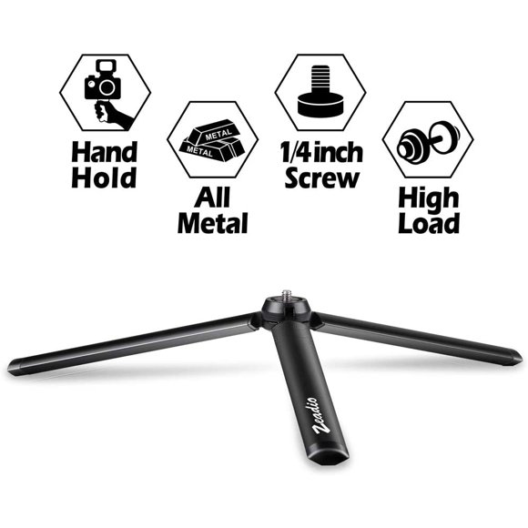 Zeadio Metal Mini Tripod, Desktop Tabletop Stand Tripod for Smooth 4, Crane Plus, Crane 2, Osmo Mobile, Ronin-S, Vimble