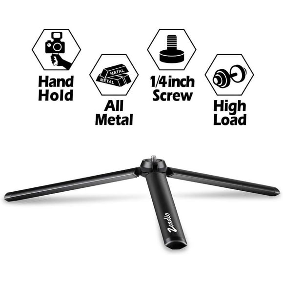 Zeadio Metal Mini Tripod, Desktop Tabletop Stand Tripod for Smooth 4, Crane Plus, Crane 2, Osmo Mobile, Ronin-S, Vimble