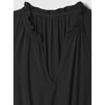 thumbnail image 5 of Vestido sin mangas GAP con cuello dividido, volante y lazo en la cintura, negro, talla M, 5 of 5