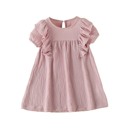 

Pimfylm Dresses For Girls Baby and Toddler Girls Paisley Patchwork Tiered Dress purified cotton Pink 18-24 Months