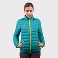 thumbnail image 5 of Izas Women's Etna Mount-loft Padded Jacket, Aqua Blue/Yellow, X-Small, 5 of 5