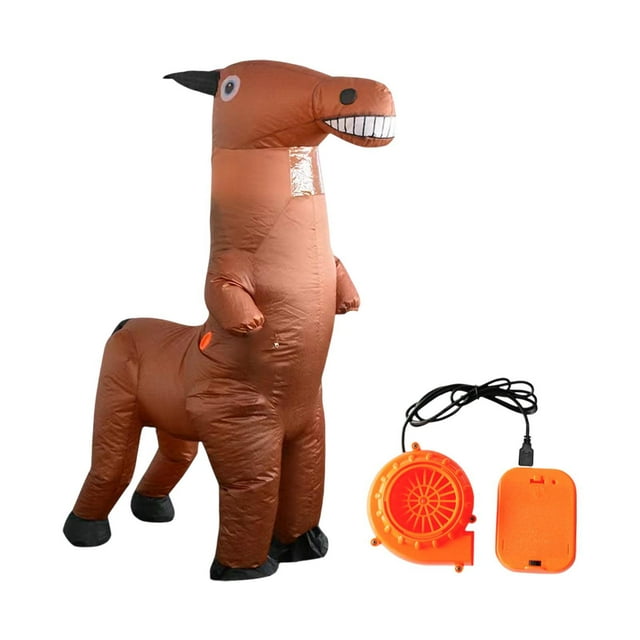 Disfraz de caballo inflable disfrazado divertido para show de sesiones de vacaciones de de cosplay