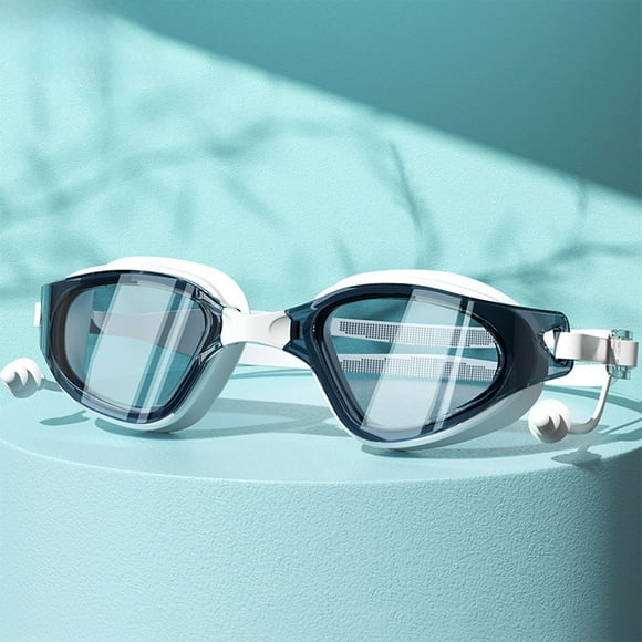 Gafas de natación antivaho de alta definición Lisbinx | Montura grande impermeable para hombre y mujer | Sellador de silicona cómodo | Protección UV | Paquete de 1 (16,8 x 4,4 cm)