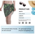 thumbnail image 7 of Kll Lush Foliage Green Plant Print Women'S Sarong Coverups Short Bathing Suit Wrap Skirt Beach Wrap Swimsuit Cover Ups, 7 of 7