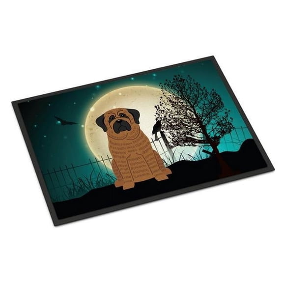 Halloween Scary Mastiff Brindle Door Mat