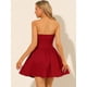 thumbnail image 5 of Vestido de tubo acampanado Allegra K sin tirantes rojo XL, 5 of 6