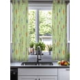 thumbnail image 2 of Spring Flowers Sheer Curtains 45 Inch Length 2 Panels Set for Living Room/Bedroom, Pink Yellow Wildflowers Country Plants Green Kitchen Curtains Grommet Curtains Window Treatments 42"x45"x2, 2 of 7