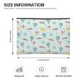 thumbnail image 3 of Zufioo Transport Travel Print DuPont Paper Portable Toiletry Bag, 8.9x6.5 inch Zippered Hand-held Paper Cosmetic Bag Storage Tool Kit, 3 of 7