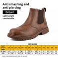 thumbnail image 2 of Tanleewa Men's Steel Toe Work Boots Waterproof Safety Shoe Size Men5/Women6 Adult Male Female, 2 of 8