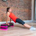 thumbnail image 3 of PRISP Adjustable Aerobic Stepper 78cm, 3 Levels (4''/6''/8'') Exercise Step Platform for Home Gym and Fitness Training, 3 of 8