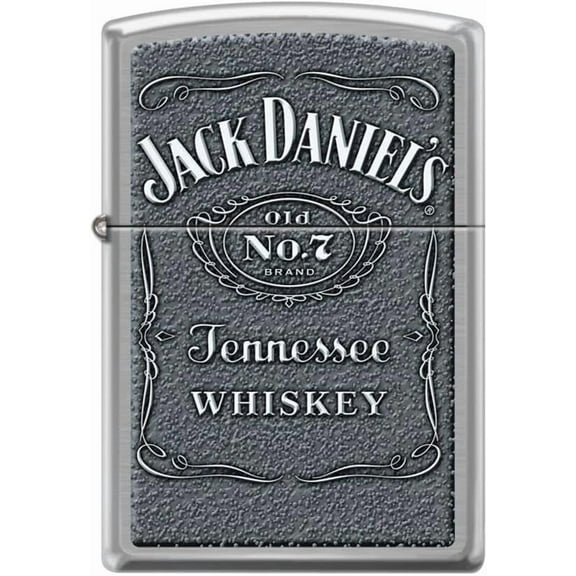Zippo Lighter- Jack Daniels Brushed Chrome Windproof Lighter #Z231