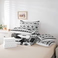 thumbnail image 6 of Homewish Triangle Rhombus Geometric 7-Piece Twin Bedding Sets,Vintage Bohemian Aztec Bedding Comforter Set,Gray White Sheet Sets For Adults,Luxury Bedroom Decor Reversible, 6 of 8