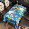 thumbnail image 4 of Pioneer Flower Floral Print Pattern Rectangle Tablecloth 60"x102",Waterproof Polyester Rectangle Table Cloth, Wipeable Spillproof Polyester Tablecloth for Dining, Camping, Indoor and Outdoor, 4 of 6