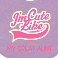 thumbnail image 4 of Inktastic Cute Like My Great Aunt Girls Baby Bib, 4 of 4