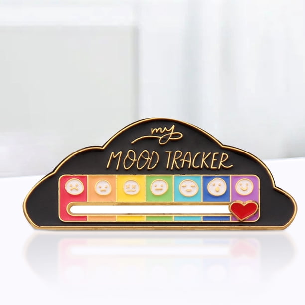 Pin De Metal De Estado De Ánimo Broche estético de aleación, bonito broche de emoticono deslizable, hebilla, accesorios para mochila Tmvgtek Libre de BPA