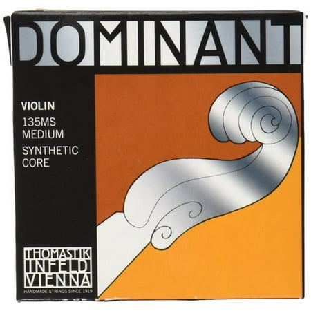 Thomastik-Infeld Dominant 135BMS Synthetic Core Violin Strings, Set of 4 w/Steel E, Medium Gauge - 4/4