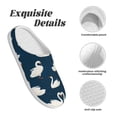 thumbnail image 5 of Disketp White Swam Women's Men's Slippers Plush Slip-On House Slipper for Winter Indoor Soft Cushion Non-slip Fluffy Slides Slippers-39/40, 5 of 7