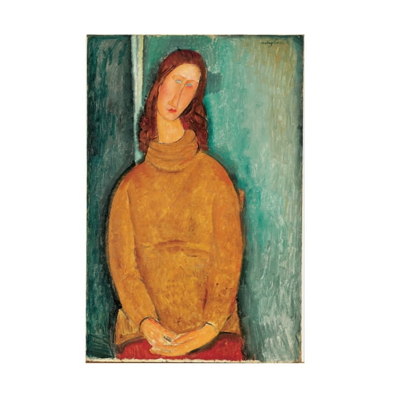Modigliani 'Portrait of Jeanne Hebuterne' Canvas Art