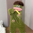 thumbnail image 4 of Big Mouth  Onesie Silly  Onesie Plush Onesie Pajamas Cozy Loungewear Funny Costume Novelty Open Mouth Design Full Zip Fleece Footless Suit, 4 of 8