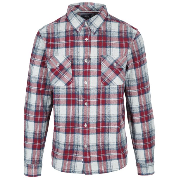 Trespass - Camisa Wrothamton para Hombre (Frambuesa Cuadros)