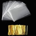 thumbnail image 3 of StoBag, bolsa de plástico transparente abierta OPP, celofán, embalaje autoadhesivo, joyas, dulces, galletas, fiesta, bolsa de embalaje de regalo, 3 of 5