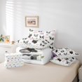thumbnail image 6 of Homewish Cartoon French Bulldog 7-Piece Twin Bedding,Pink Purple Roses Bedding Comforter Set,White,Polkadot Reversible, 6 of 8
