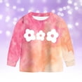 thumbnail image 5 of UAYOTSE Toddler Girls Tie Dye Pattern Crewneck Top + Flared Pants 2Pcs Boho Chic Outfit Size 8-9 Years, 5 of 9