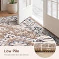thumbnail image 6 of Reepow 6x9 Brown Beige Machine Washable Super Soft Faux-Wool Vintage Floral Boho Non-Slip Low Pile Area Rugs for Living Room Bedroom, 6 of 8