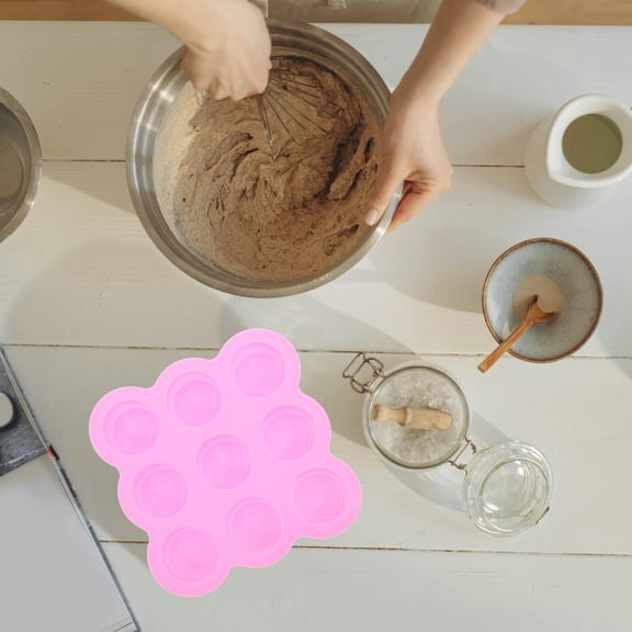 Worgeous Baby Food Freezer Containers 9 Hole Design Pink Silicone Mold 1Pack