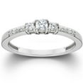 thumbnail image 1 of 1/2ct Three Stone Round Diamond Engagement Ring 14K White Gold, 1 of 2