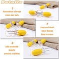 thumbnail image 6 of YYKihy Corn Cob Holders 2 Pack Stainless Corn Picks With Ergonomic Handles Heat Corn Eating Utensils, 6 of 8