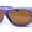 Purple  62mm, variant on Polarized Colorful Mirror Lens Rectangle 62mm Fit Over Sunglasses Over Glasses Blue Mirror