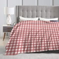 thumbnail image 2 of Red Check Plaid Throw Blanket, Fluffy Soft Cozy Blanket Flannel Plush Microfiber Couch Throw, Bedding, 50"x40", 2 of 7