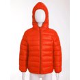 thumbnail image 2 of RUNQHUI Kids Boys Girls Winter Packable Down Puffer Jacket Coat Water Resistant Bubble Puffer Orange 120, 2 of 7