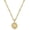 Gold B, variant on Initial Necklaces for Women, 14K Gold Plated Round Letter Pendant Capital Monogram Necklace Alphabets from A-Z Figaro Chain Jewelry