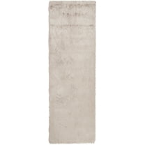 SAFAVIEH Paris Darwin Plush Polyester Shag Runner Rug, Beige, 2'3" x 8'