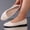 White, variant on Women's Casual Ballet Flats Slip On Ballerina Flats Girls Fashionable Solid Color Ballet Pumps Dolly Shoes Womens Comfy Office Driving Flat Shoes Loafers Black 9