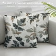 thumbnail image 3 of Nawypu  Leaf Branch Throw Pillow Covers Decorative Leaf Cushion Covers for Couch Sofa(Teal Brown Leaf), 3 of 5