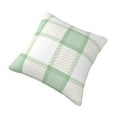 thumbnail image 3 of YFYANG Square Decorative Throw Pillow Case (Without Pillow Insert), Green Geometric Plaid Texture Bedroom Sofa Car Cushion Cover, 26"x26", 3 of 9