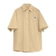 thumbnail image 1 of Camisas Manga Larga Hombre Camisa de manga corta de Color sólido para hombre, ropa de trabajo holgada de verano, camisa informal de media manga con solapa para estudiantes (Khaki, 3XL), 1 of 4
