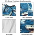 thumbnail image 4 of luoweisi Men's Beach Shorts Quick Dry Swim Trunks with Mesh Lining Shark L, 4 of 5