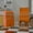 Orange, variant on 2 in 1 Rolling Cabinet Storage Chest Box Garage Toolbox Organizer with Wheels and 8-Drawers, Orange