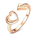 thumbnail image 3 of Anillos para mujer, regalos para mujer, moda minimalista, forma de corazón, punta de flecha, hueco, abierto, anillo para mujer., 3 of 3