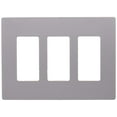 thumbnail image 3 of Legrand radiant Screwless Wall Plates for Decorator Rocker Outlets, 3-Gang, Gray, RWP263GRY, 3 of 5