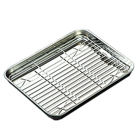

AOOOWER Baking Sheet Tray with Removable Rack Set Stainless Steel Cooling Pan for Oven