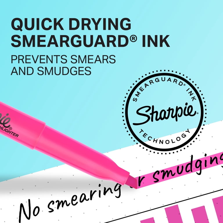 Sharpie Pocket Style Highlighters, 4-Pack, Chisel Tip, Assorted