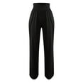 thumbnail image 5 of FAIWAD Womens Casual High Waist Elastic Crossover Pants Solid Color Sports Yoga Trousers (Medium, Black), 5 of 6