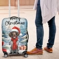 thumbnail image 4 of Merry Christmas German Shorthaired Pointer Enjoys Woofmas Winter Xmas Holiday Travel Luggage Cover GSP Lover Dog Gift Suitcase Dust Protective Decor - 02022, 4 of 5