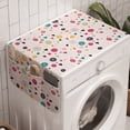 thumbnail image 1 of Winter Washing Machine Organizer, Colorful Pastel Snowflakes Circles Hearts Celebration Noel Valentines Stars Doodle, Anti-slip Fabric Top Cover for Washer and Dryer, Multicolor, by Ambesonne, 1 of 1