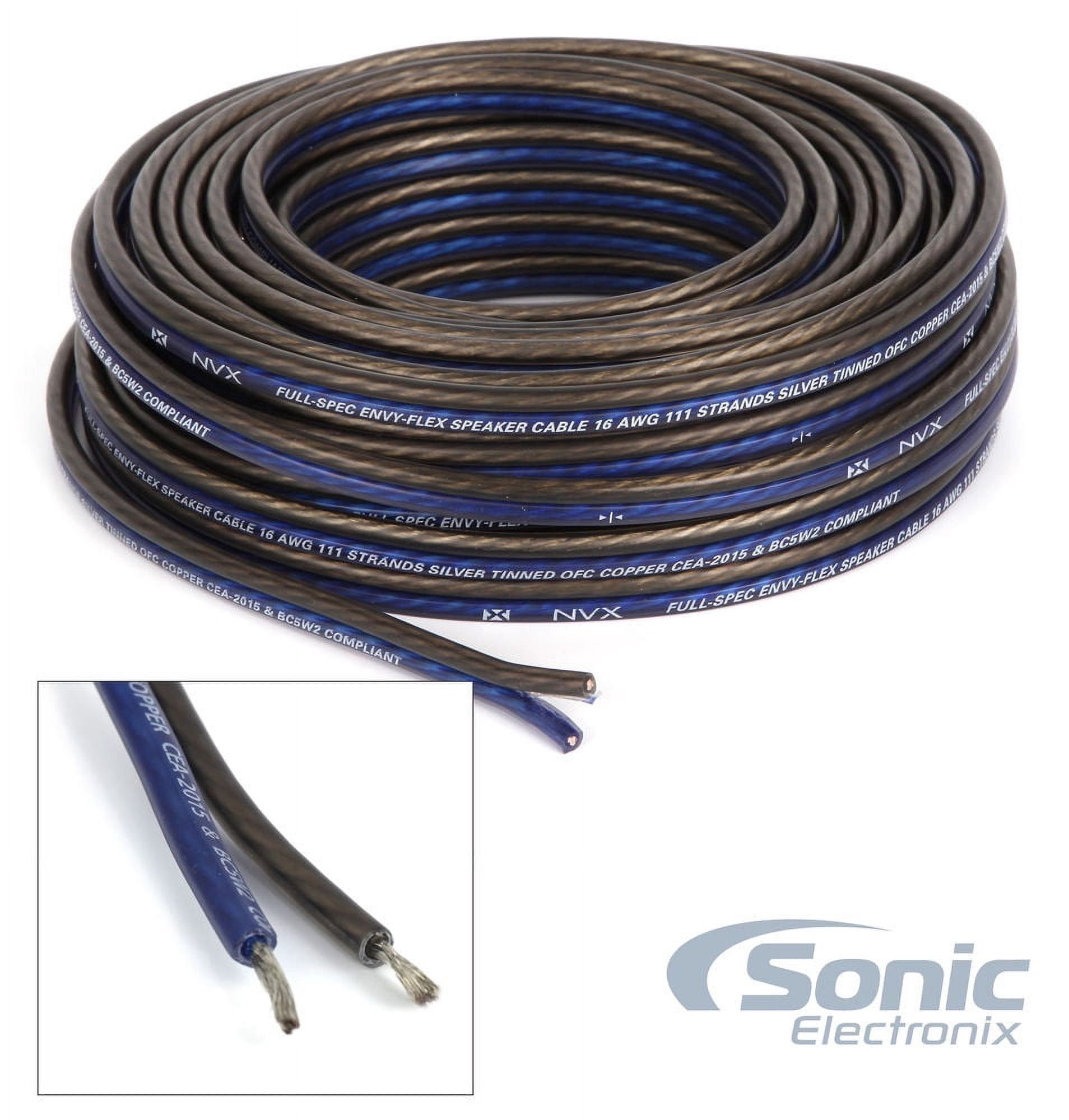 NVX XWS1650 50 ft. of True Spec 16 Gauge EnvyFlex Speaker Cable/Wire (100% Oxygen-Free Copper)